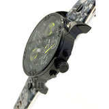 Shop Diesel Big Daddy Chronograph Black Dial Black Leather Strap Watch For Men - DZ7311 in USA