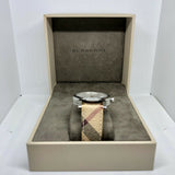 Burberry The City Silver Dial Brown Leather Strap Watch for Women - BU9025