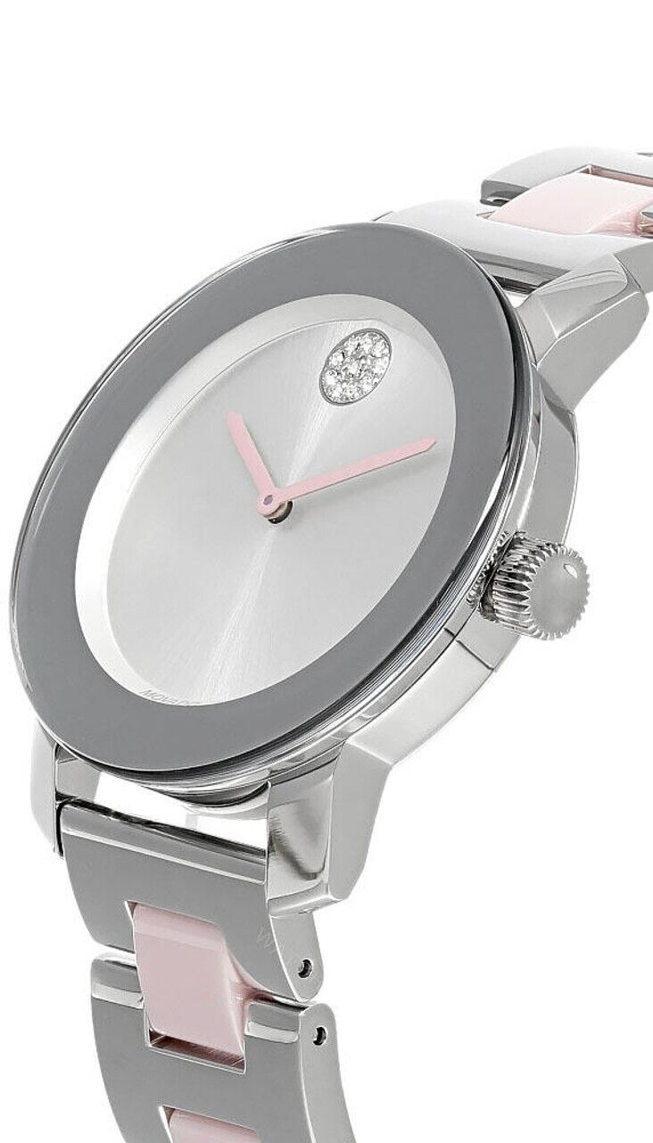Shop Movado Bold Silver Dial Two Tone Steel Strap Watch for Women - 3600702 in USA