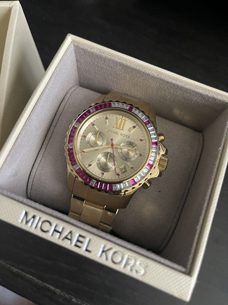 Michael Kors Everest Chronograph Gold Dial Gold Steel Strap Watch for Women - MK5871 Buy Now By Michael Kors
