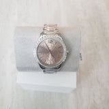 Michael Kors Layton Three Hand Pink Dial Silver Steel Strap Watch For Women - MK7298 Buy Now By Michael Kors