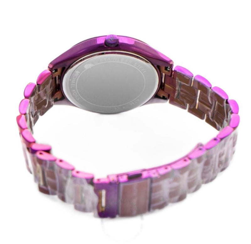 Michael Kors Lauryn Black Dial Purple Steel Strap Watch for Women - MK3724 Buy Now By Michael Kors