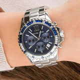 Michael Kors Everest Chronograph Blue Dial Silver Steel Strap Watch For Women - MK7237 Buy Now By Michael Kors
