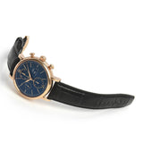 Shop IWC Portofino Chronograph Blue Dial Black Leather Strap Watch for Men - IW391035 in USA