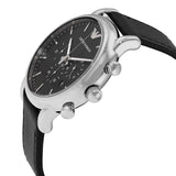 Emporio Armani Luigi Chronograph Black Dial Black Leather Watch For Men - AR1828 Buy Now By Emporio Armani