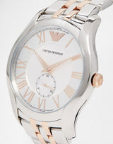 Emporio Armani Classic Quartz Silver Dial Two Tone Steel Strap Watch For Men - AR1824 Buy Now By Emporio Armani