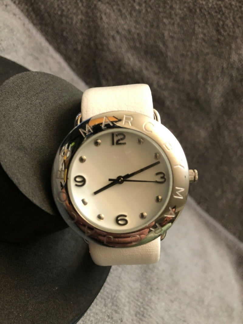 Marc Jacobs Amy White Dial White Leather Strap Watch for Women - MBM1136 Buy Now By Marc Jacobs