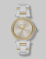 Michael Kors Delray Rose Gold Dial White Steel Strap Watch for Women - MK4315 Buy Now By Michael Kors