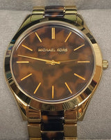 Michael Kors Slim Runway Tortoise Shell Dial Two Tone Steel Strap Watch for Women - MK4284 Buy Now By Michael Kors
