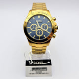 Hugo Boss Ikon Blue Dial Gold Steel Strap Watch for Men - 1513340 Buy Now By Hugo Boss