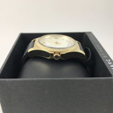Shop Marc Jacobs Baby Dave Gold Dial Black Leather Strap Watch for Women - MBM1264 in USA