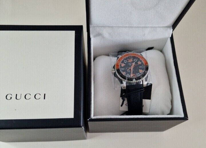 Shop Gucci Dive Limited Edition Black Dial Black Rubber Strap Unisex Watch - YA136333 in USA
