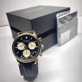 Movado Heritage Chronograph Black Dial Black Leather Strap Watch for Men - 3650005 Buy Now By Movado