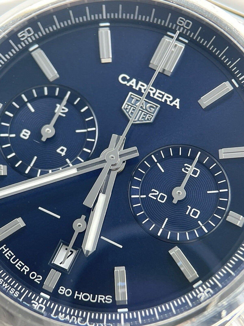 Tag Heuer Carrera Chronograph Blue Dial Silver Steel Strap Watch for Men - CBN2011.BA0642 Buy Now By Tag Heuer