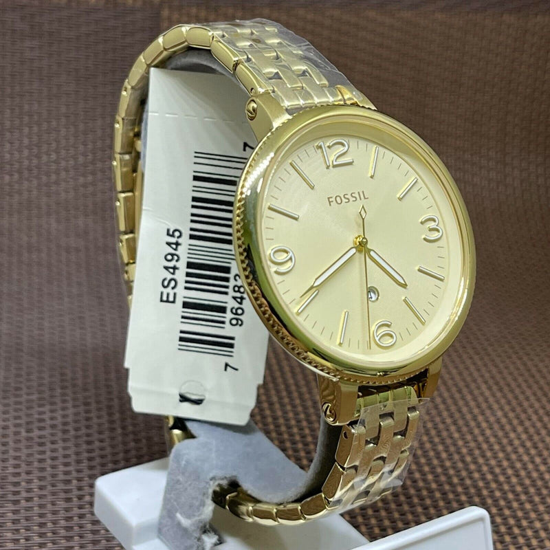 Fossil Jacqueline Gold Dial Gold Steel Strap Watch for Women - ES3971 Buy Now By Fossil
