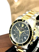 Shop Movado Series 800 Chronograph Black Dial Two Tone Steel Strap Watch For Men - 2600146 in USA