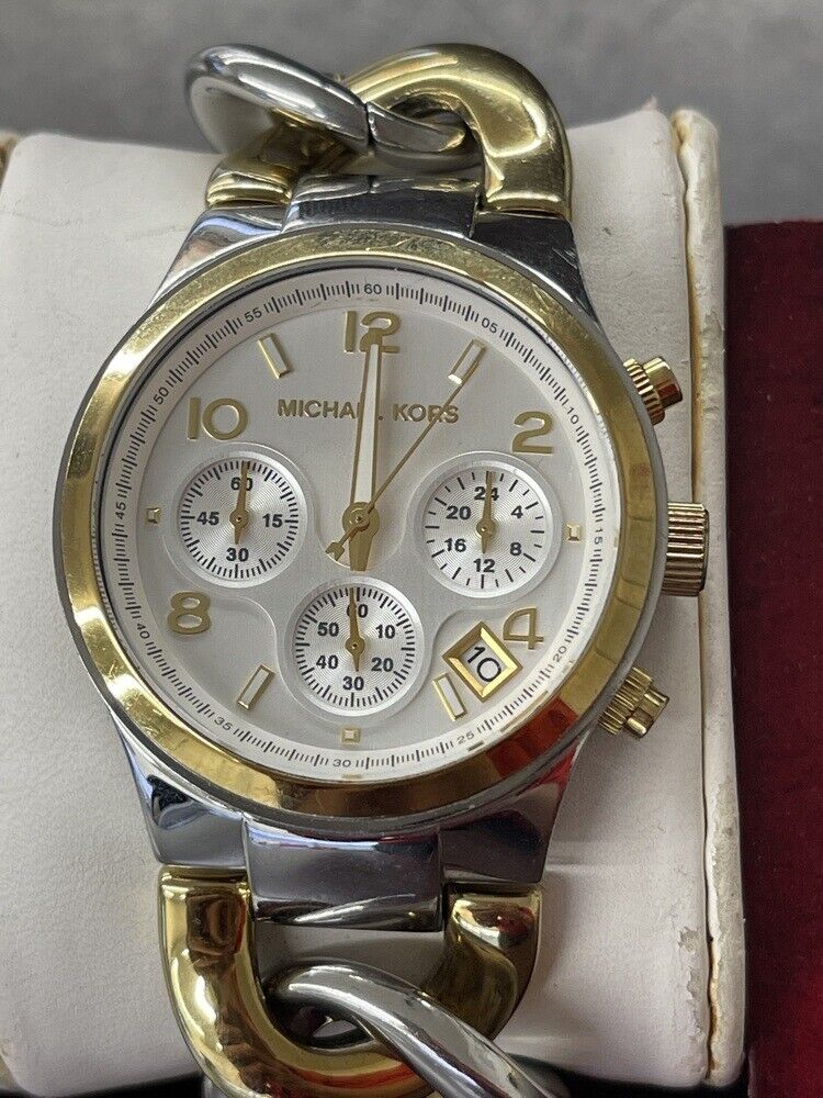 Michael Kors Runway White Dial Two Tone Steel Strap Watch for Women - MK3199 Buy Now By Michael Kors