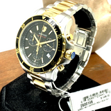 Shop Movado Series 800 Chronograph Black Dial Two Tone Steel Strap Watch For Men - 2600146 in USA