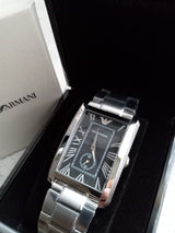 Emporio Armani Classic Analog Black Dial Silver Steel Strap Watch For Men - AR1608 Buy Now By Emporio Armani