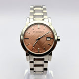Burberry The City Pink Dial Silver Steel Strap Watch for Women - BU9124 Buy Now By Burberry