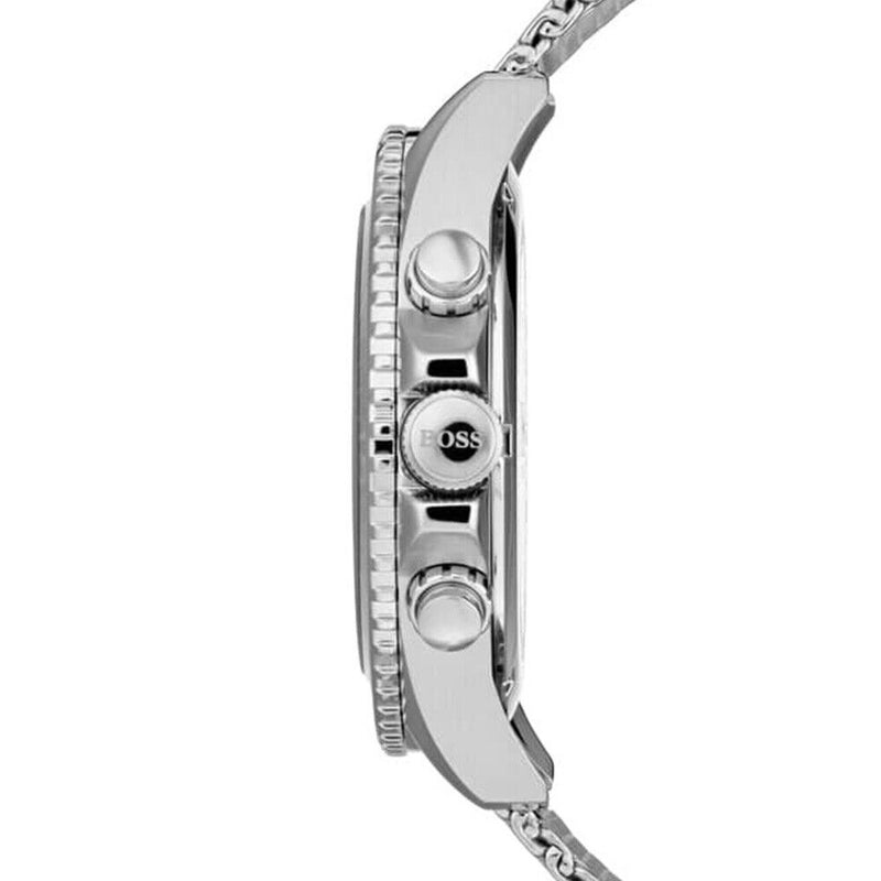 Shop Hugo Boss Ocean Edition Black Dial Silver Mesh Bracelet Watch for Men - 1513701 in USA