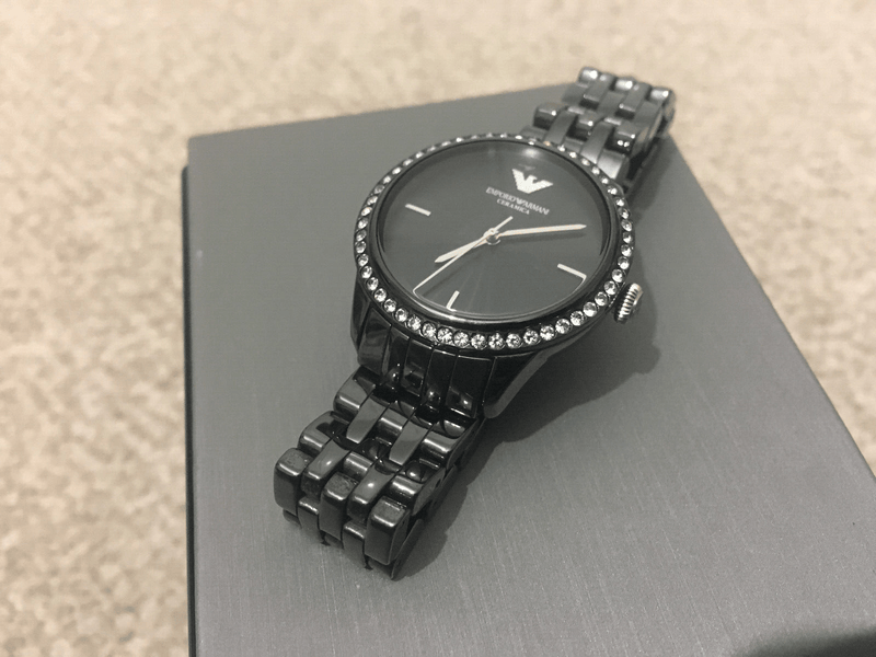 Emporio Armani Ceramica Crystals Black Dial Black Ceramic Strap Watch For Women - AR1478 Buy Now By Emporio Armani
