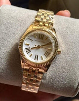Michael Kors Lexington Quartz Silver Dial Gold Steel Strap Watch For Women - MK3229 Buy Now By Michael Kors