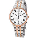 Tissot T Classic Carson Premium Silver Dial Two Tone Steel Strap Watch For Men - T122.410.22.033.00
