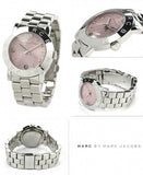 Marc Jacobs Amy Life Pink Dial Silver Steel Strap Watch for Women - MBM3300
