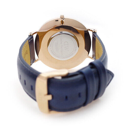 Daniel Wellington Classic Somerset White Dial Blue Leather Strap Watch For Men - DW00100121 Buy Now By Daniel Wellington