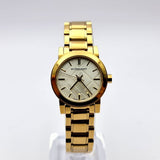 Burberry Heritage White Dial Gold Steel Strap Watch for Women - BU9203