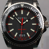 Shop Gucci Dive Quartz Black Dial Black Rubber Strap Watch For Men - YA136303 in USA