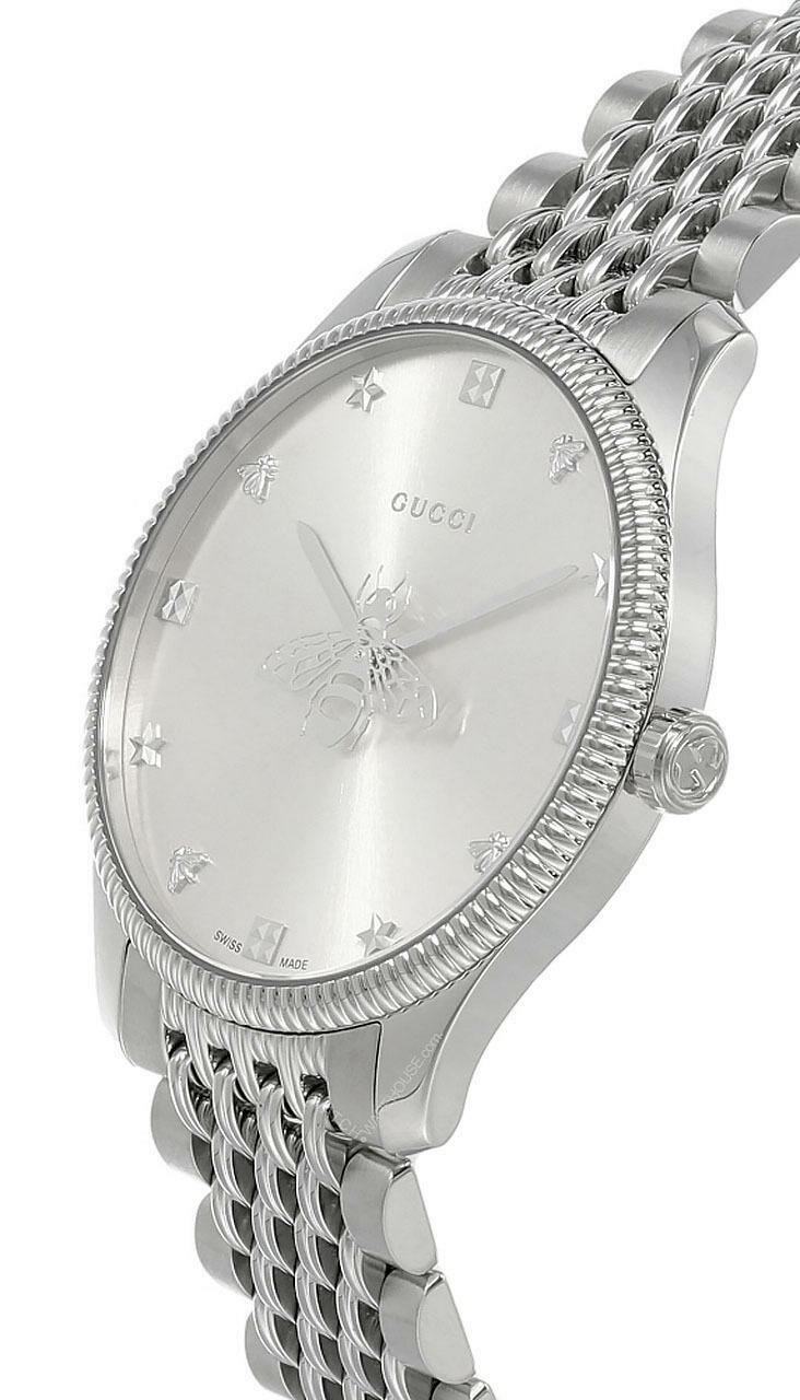 Gucci G Timeless Quartz Silver Dial Silver Steel Strap Watch For Women - YA1264153 Buy Now By Gucci