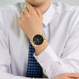 Emporio Armani Classic Chronograph Black Dial Gold Steel Strap Watch For Men - AR1893 Buy Now By Emporio Armani