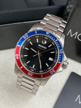 Movado Series 800 Pepsi Black Dial Silver Steel Strap Watch for Men - 2600152 Buy Now By Movado