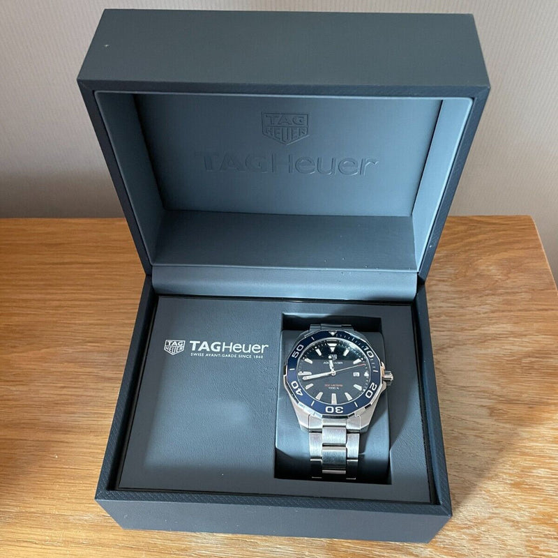 Tag Heuer Aquaracer 43mm Blue Dial Silver Steel Strap Watch for Men - WAY101C.BA0746