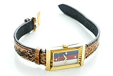 Gucci G-Frame Mother of Pearl Dial Brown Leather Snakeskin Strap Watch For Women - YA147402 Buy Now By Gucci
