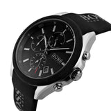 Shop Hugo Boss Velocity Black Dial Black Leather Strap Watch for Men - 1513716 in USA