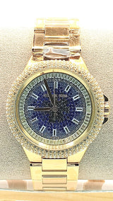 Michael Kors Camille Analog Blue Dial Gold Steel Strap Watch For Women - MK7341 Buy Now By Michael Kors