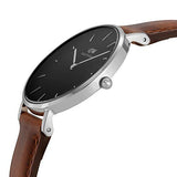 Daniel Wellington Classic Petite St Mawes Black Dial Brown Leather Strap Watch For Women - DW00100181 Buy Now By Daniel Wellington