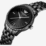 Emporio Armani Ceramica Crystals Black Dial Black Ceramic Strap Watch For Women - AR1478 Buy Now By Emporio Armani