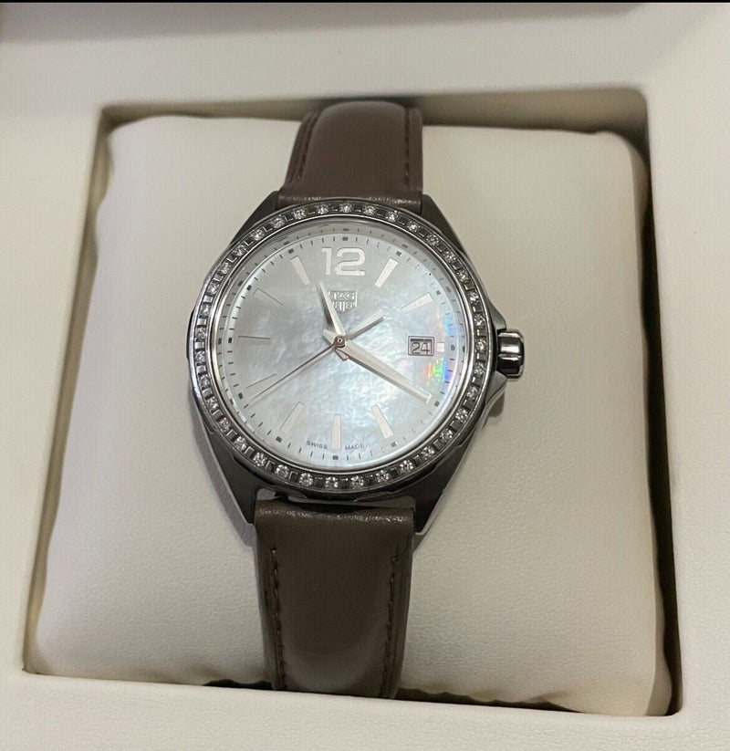 Tag Heuer Formula 1 Quartz Mother of Pearl Dial Brown Leather Strap Watch for Women - WBJ131A.FC8255 Buy Now By Tag Heuer