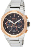 Hugo Boss Supernova Chronograph Grey Dial Silver Steel Strap Watch for Men - 1513362