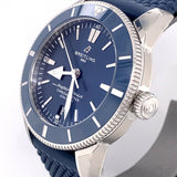 Shop Breitling Superocean Heritage II B20 44mm Blue Dial Blue Rubber Strap Mens Watch - AB2030161C1S1 in USA
