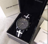 Emporio Armani Classic Black Dial Black Leather Strap Watch For Men - AR1860 Buy Now By Emporio Armani