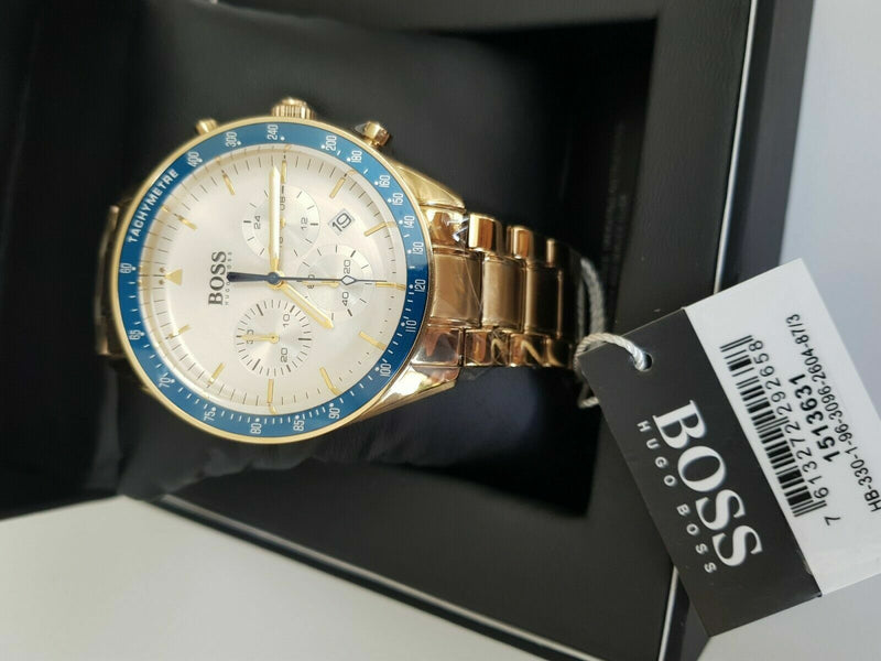Hugo Boss Trophy White Dial Gold Steel Strap Watch for Men - 1513631 Buy Now By Hugo Boss
