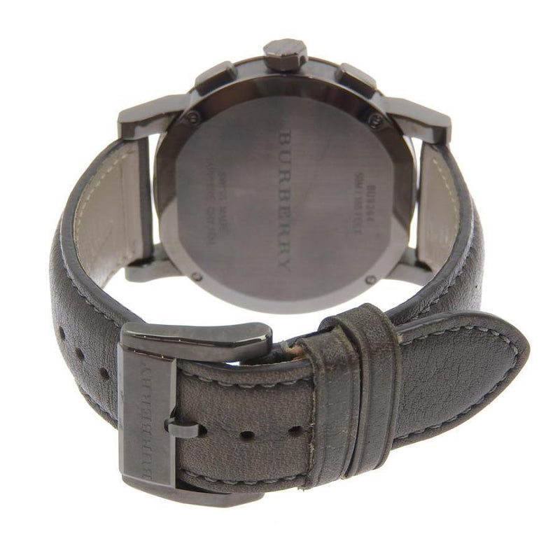 Burberry The City Black Dial Black Leather Strap Watch for Men - BU9364 Buy Now By Burberry