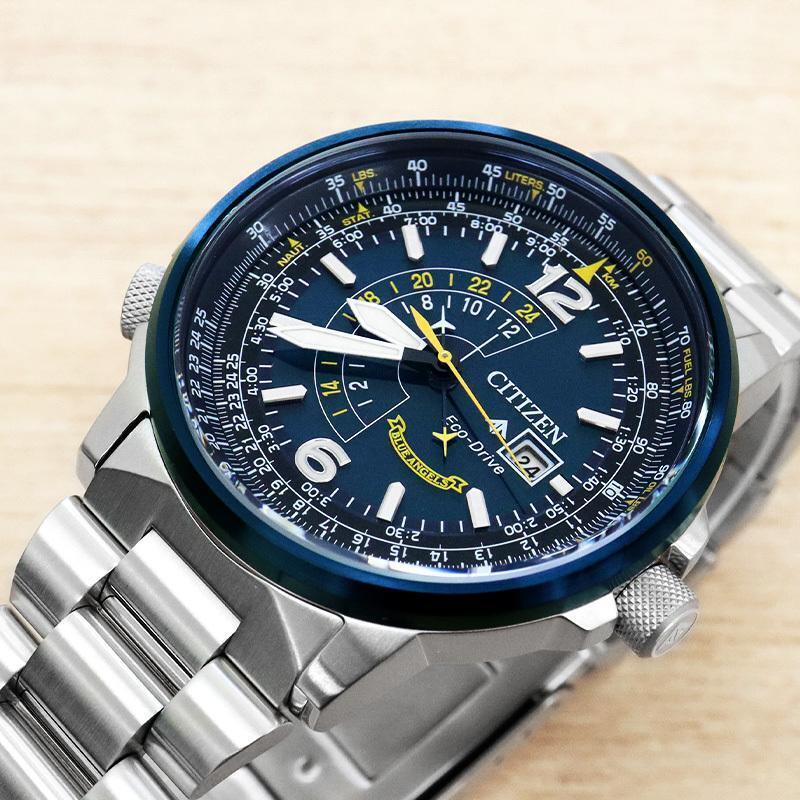 Citizen Promaster Nighthawk Eco Drive Navy Blue Dial Silver Steel Strap Watch For Men - BJ7006-56L Buy Now By Citizen