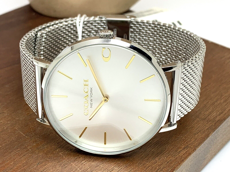 Coach Charles Silver Dial Silver Mesh Bracelet Watch for Men - 14602439 Buy Now By Coach