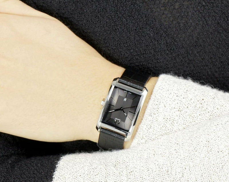 Calvin Klein Window Black Dial Black Leather Strap Watch for Men - K2M23107 Buy Now By Calvin Klein